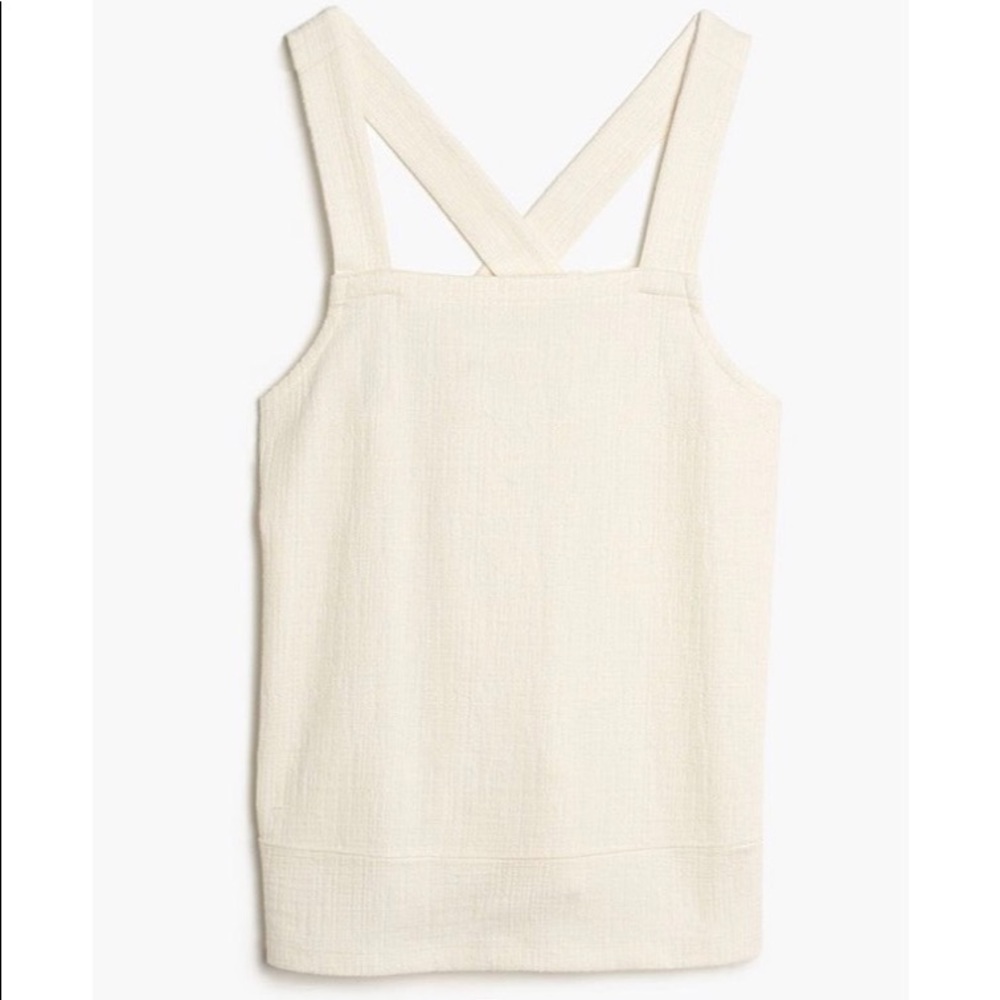 Bleached Linen Knit Apron Tank